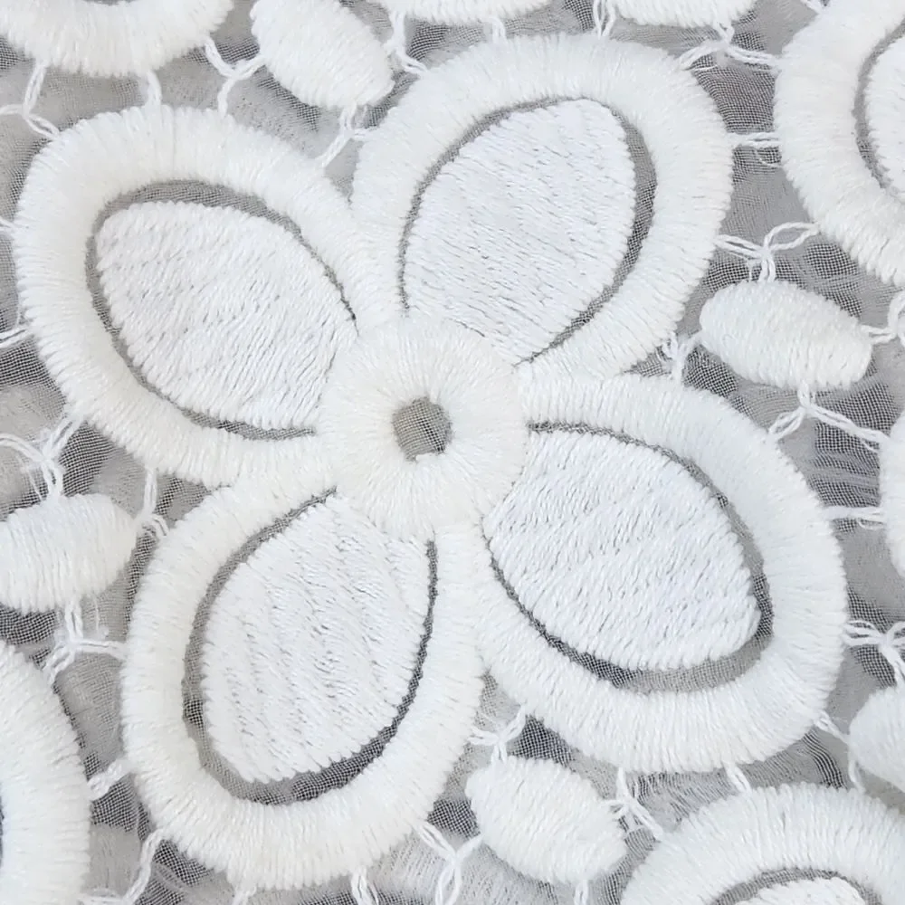 ☔️🩵Vintage V Cristina White Buttoned Embroidered Lace Sleeveless Top Small - Picture 10 of 11